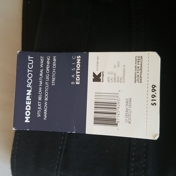 Basic Editions Black Boot cut Denim Jeans - Picture 2 of 5